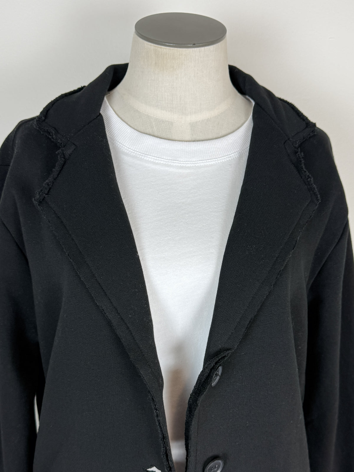 Hannah Raw Edge Blazer in Black