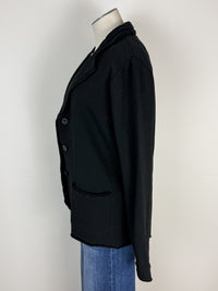 Hannah Raw Edge Blazer in Black