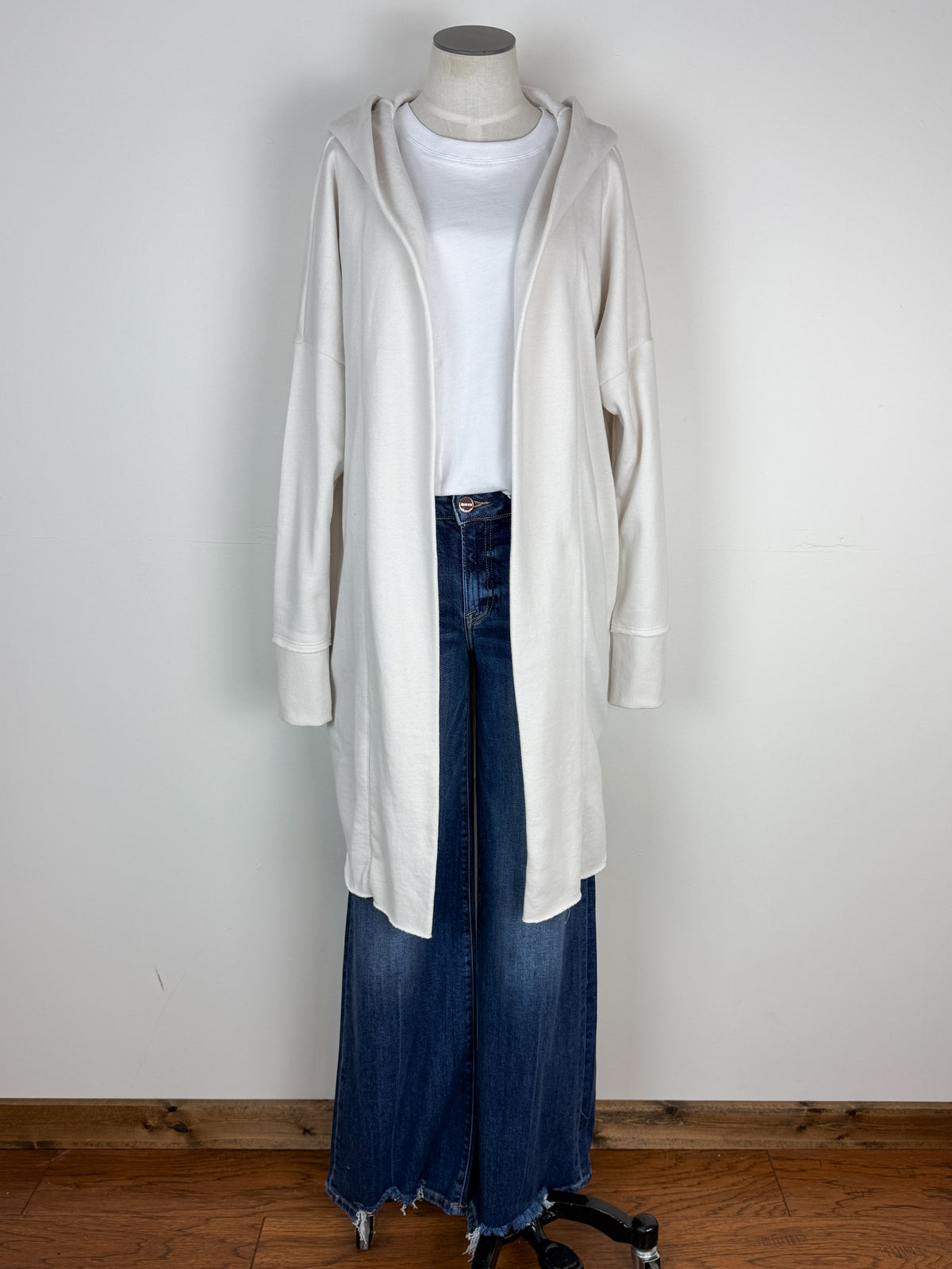 Emma Hooded Cardigan in Natural