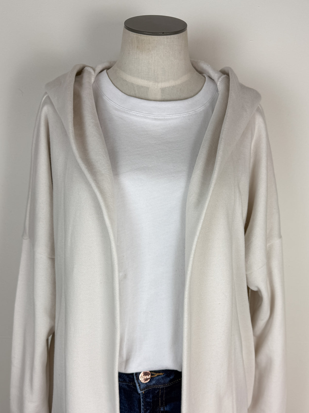 Emma Hooded Cardigan in Natural