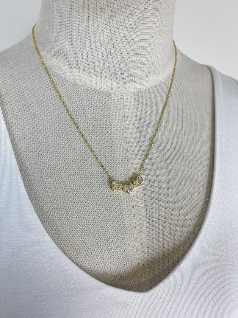 Be-Je Designs Triple Heart Necklace