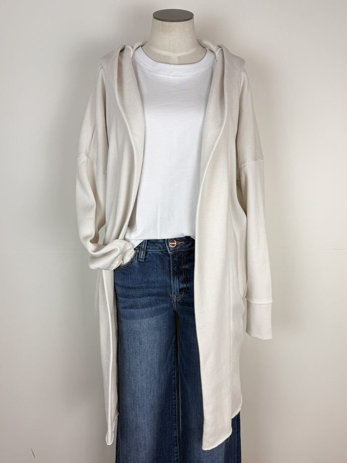 Emma Hooded Cardigan in Natural