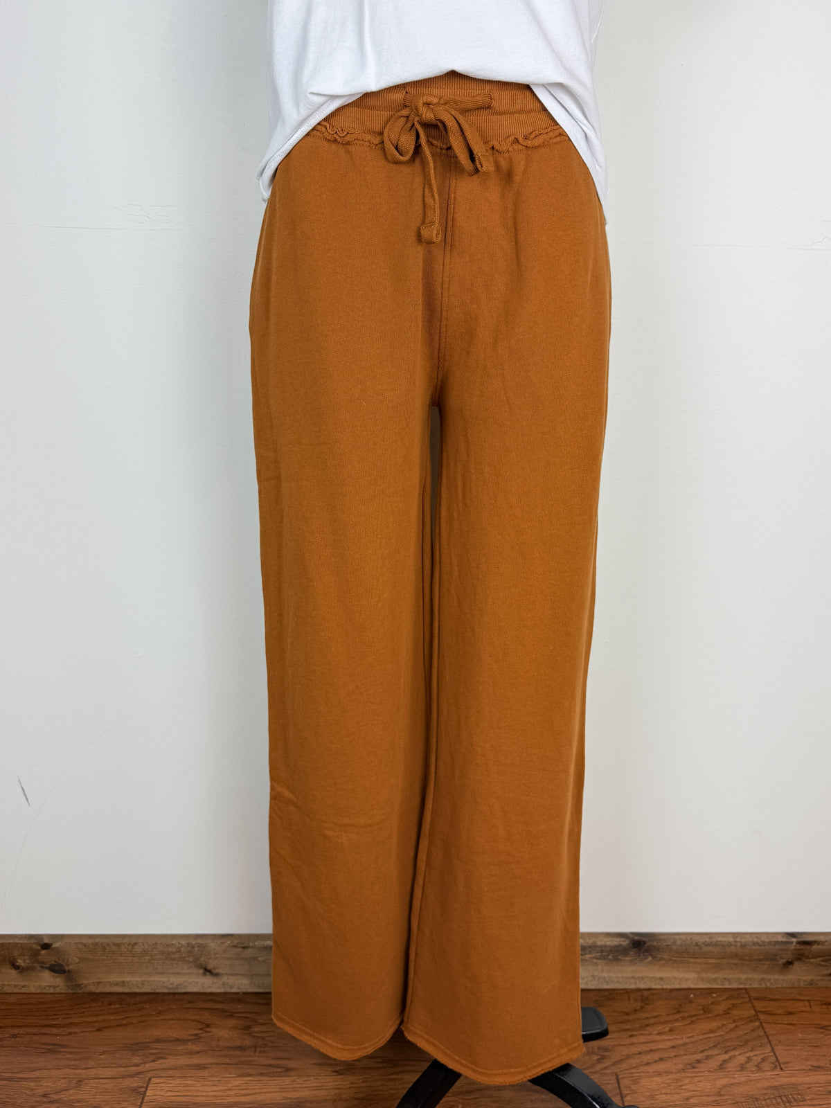 Mila Wide Leg Pant in Burnt Amber