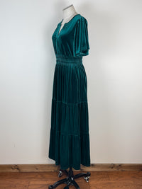 Mystree Fiona Velvet Dress in Peacock
