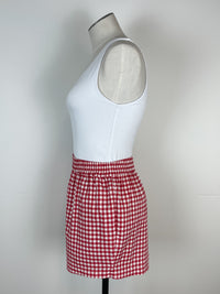 Ari Gingham Shorts in Red