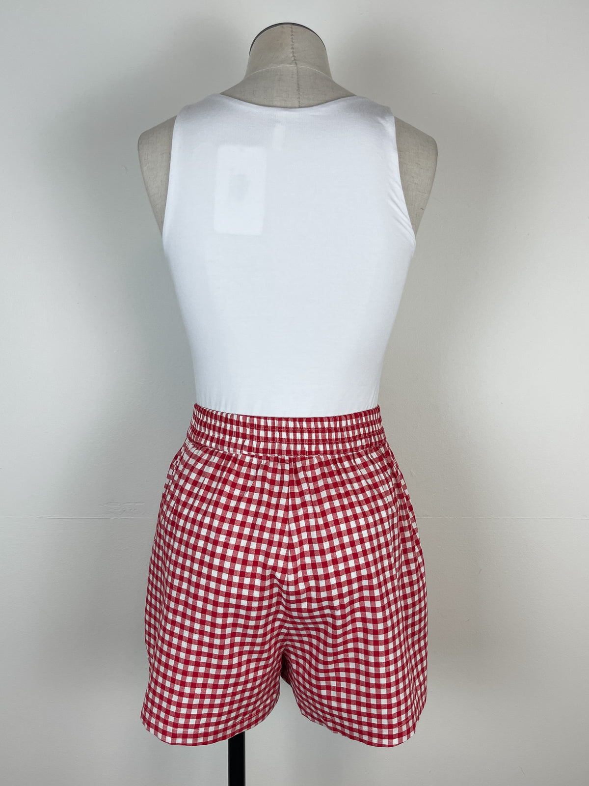 Ari Gingham Shorts in Red