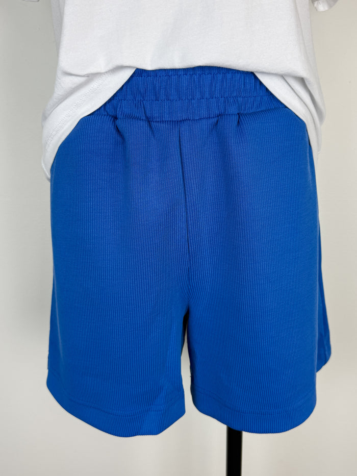 Dani Ribbed Short in Blue