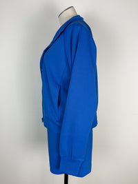 Dani Ribbed Zip Up in Blue