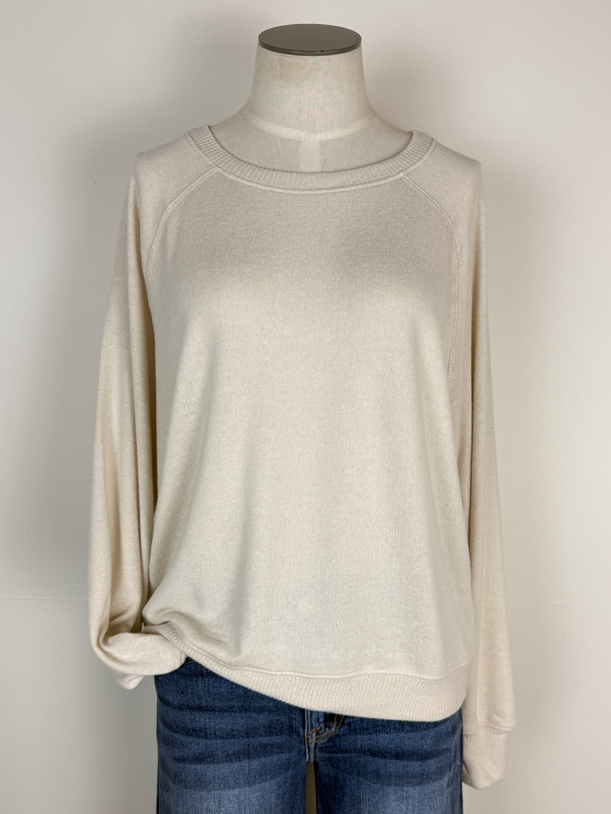 Bri Raglan Sweater in Stone