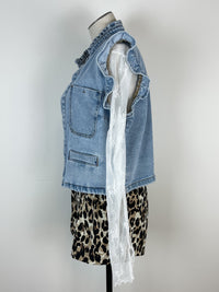 Remi Ruffle Sleeve Denim Vest