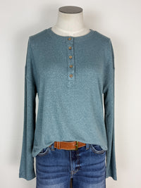 Emilia Henley Top in Teal