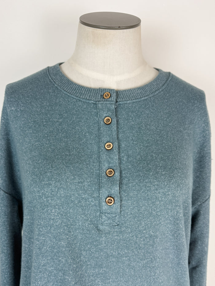 Emilia Henley Top in Teal