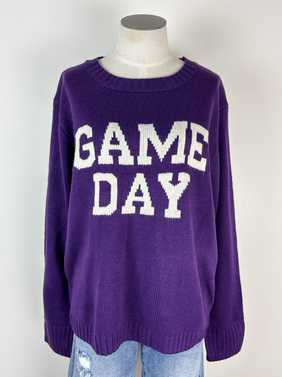Game Day Sweater in Purple