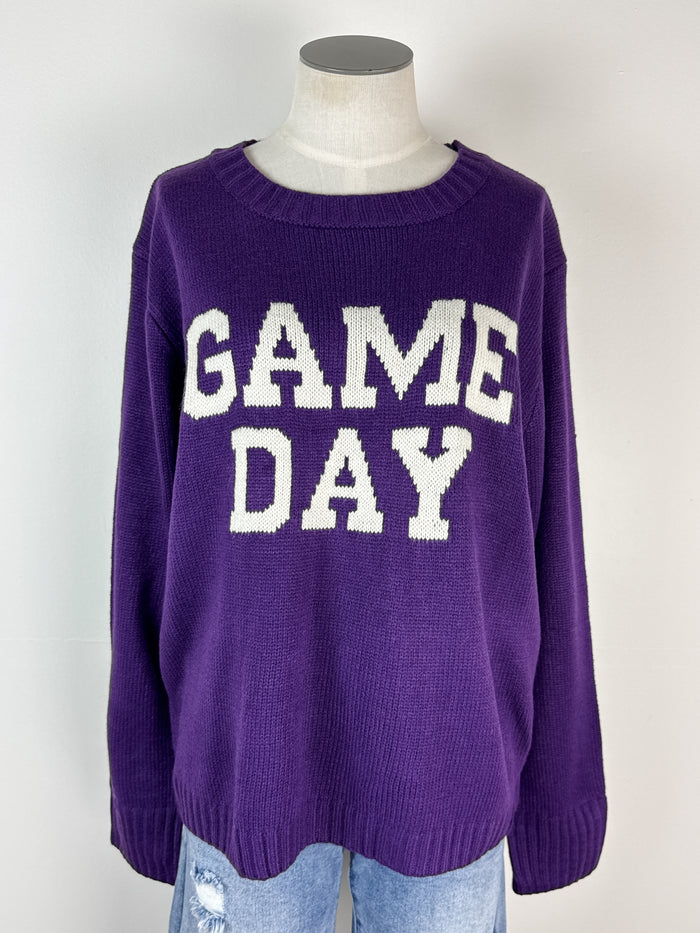 Game Day Sweater in Purple