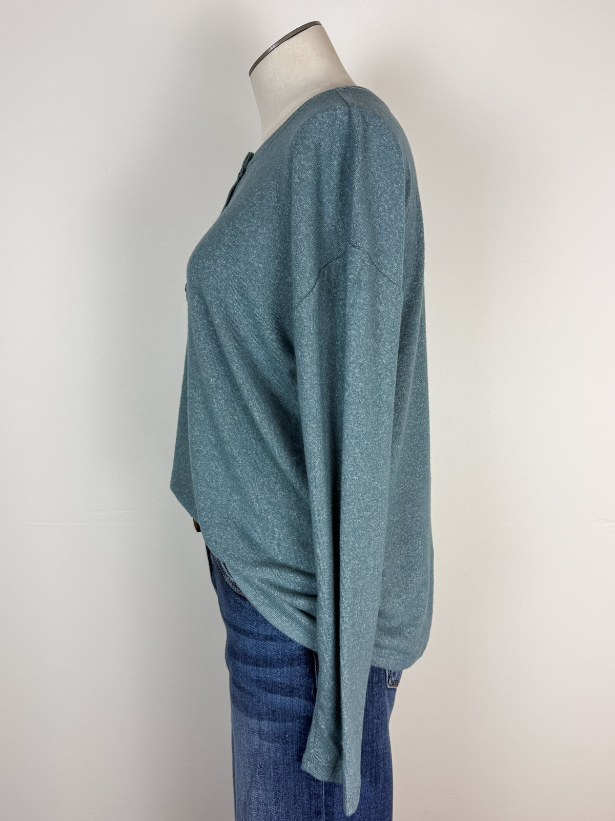 Emilia Henley Top in Teal
