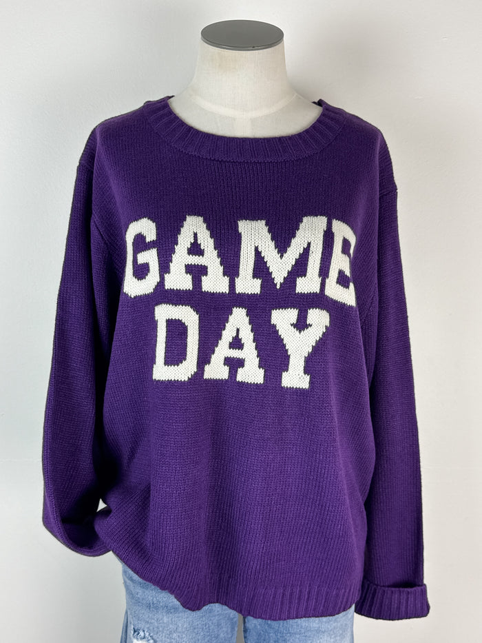 Game Day Sweater in Purple