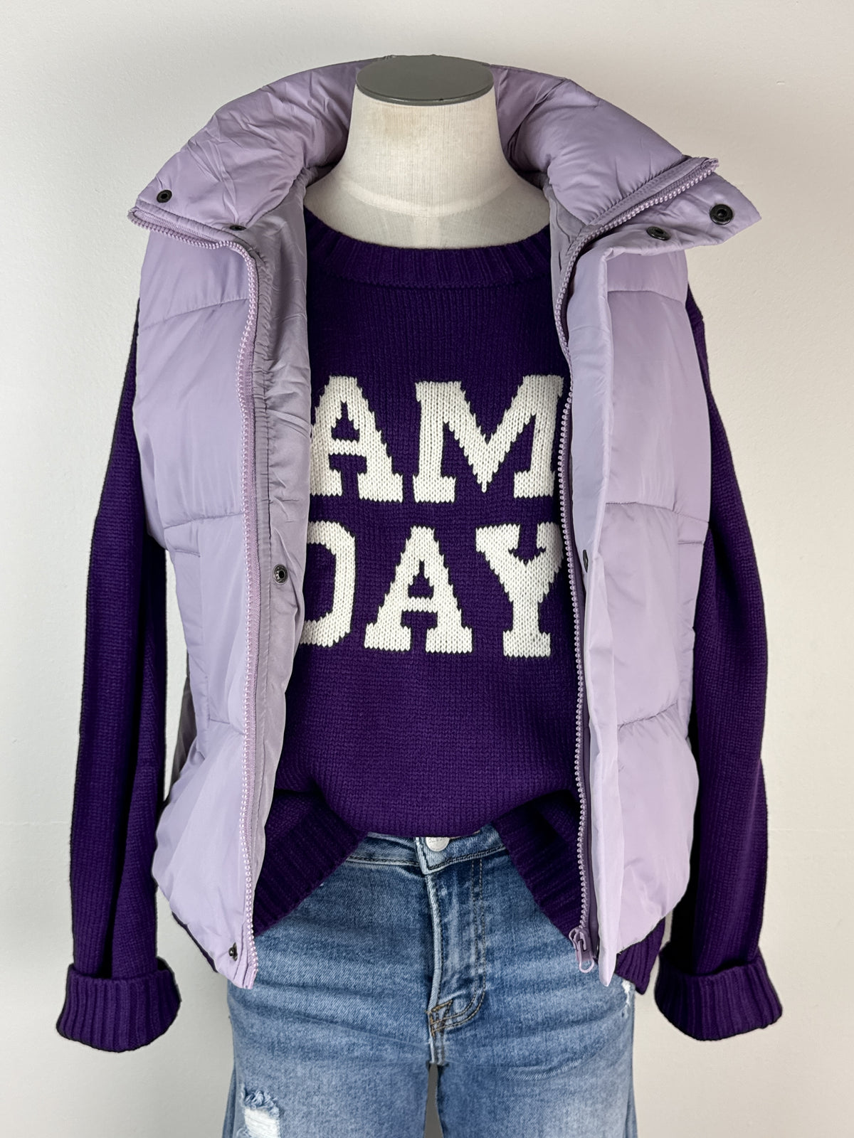 Game Day Sweater in Purple