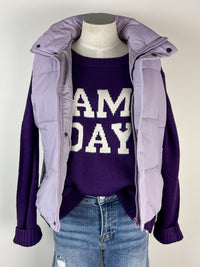 Game Day Sweater in Purple