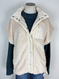 Lindy Sherpa Vest in Ecru