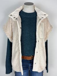 Lindy Sherpa Vest in Ecru