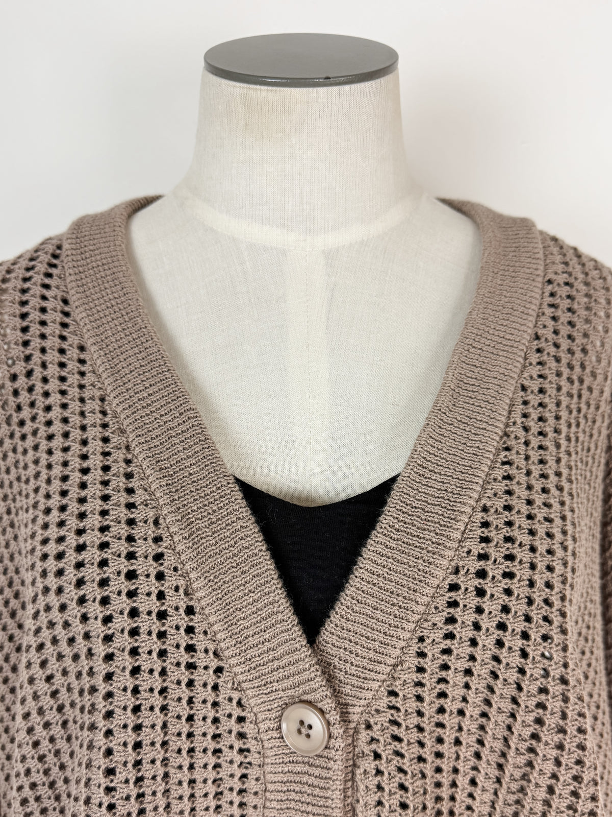 Harper Cardigan in Taupe