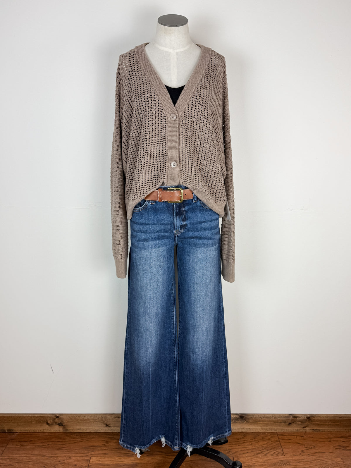 Harper Cardigan in Taupe