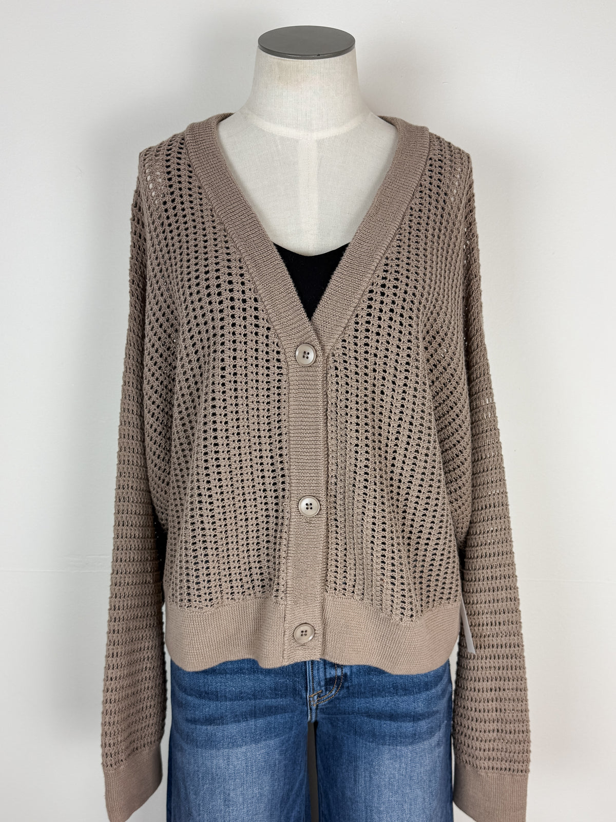 Harper Cardigan in Taupe