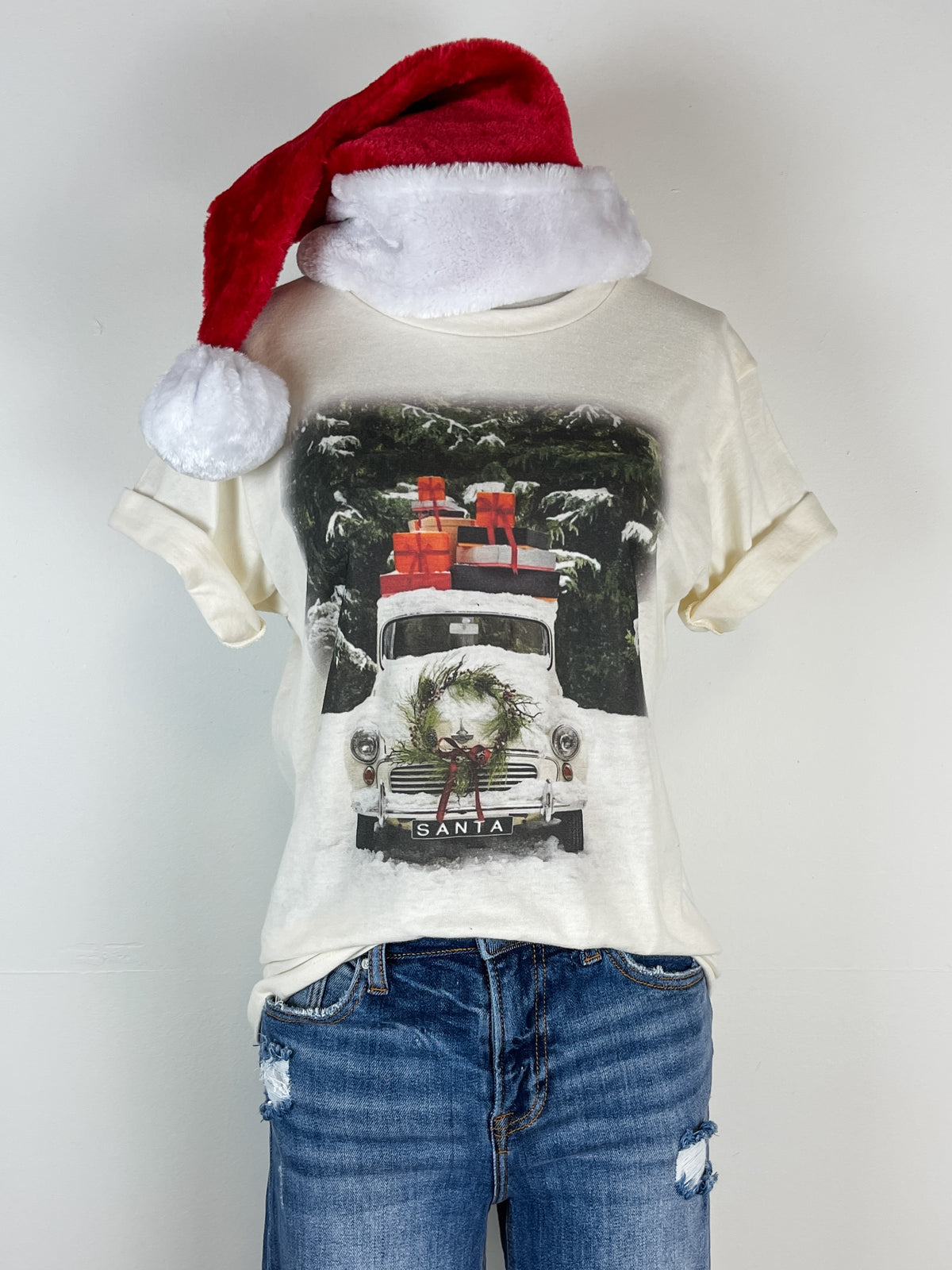 Christmas Truck Tee in Natural