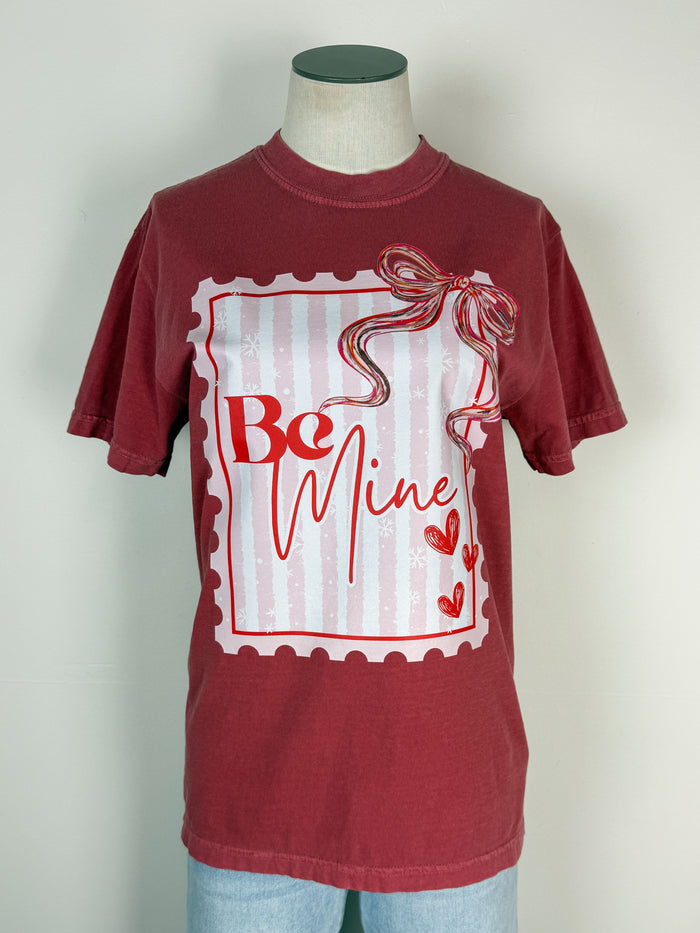 Be Mine Tee in Washed Red