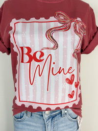 Be Mine Tee in Washed Red