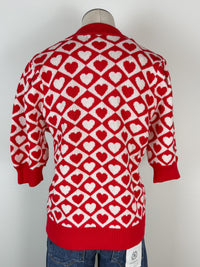 Kayla Heart Sweater in Red