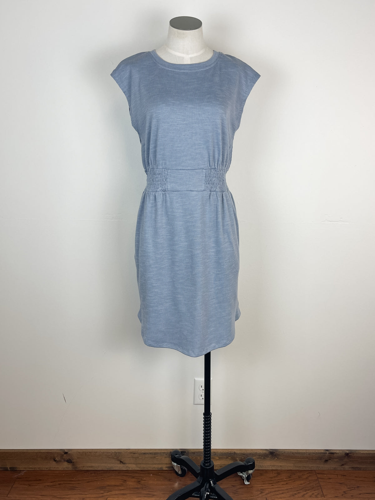 Annie Smocked Waist Dress in Light Blue