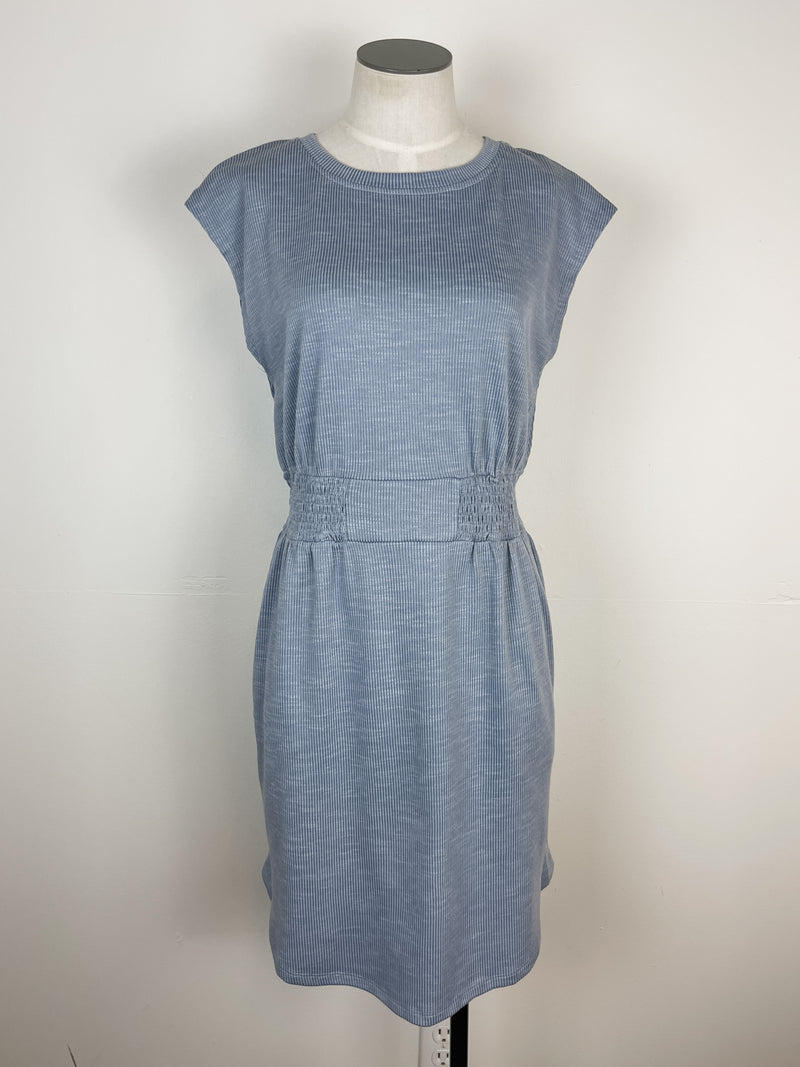 Annie Smocked Waist Dress in Light Blue