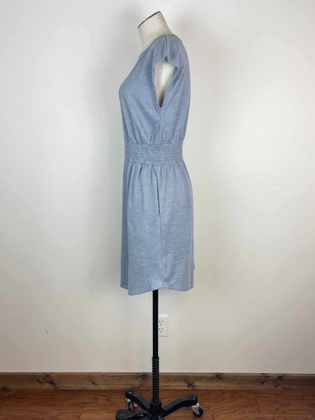 Annie Smocked Waist Dress in Light Blue