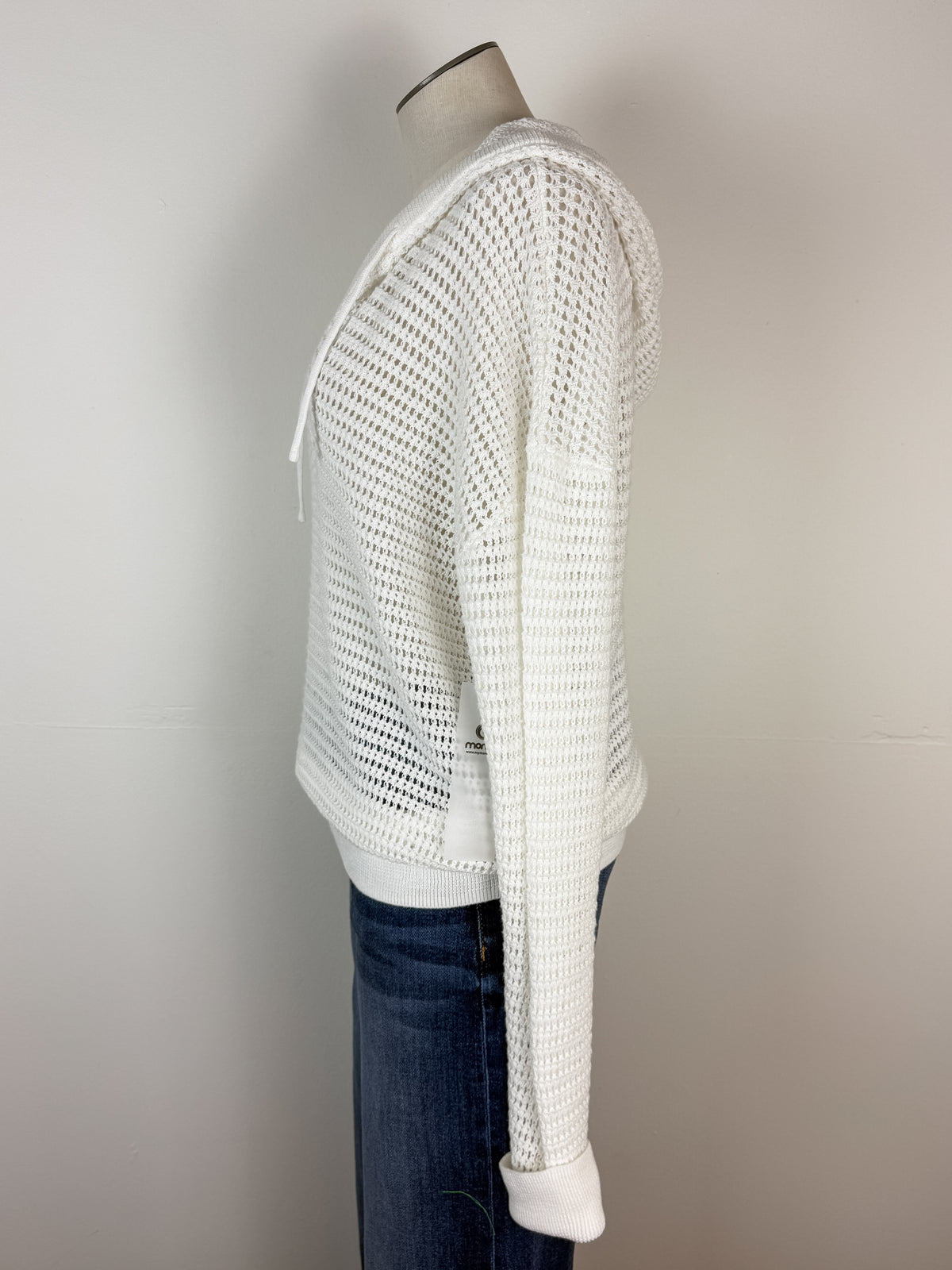 Mary Crochet Hoodie in White