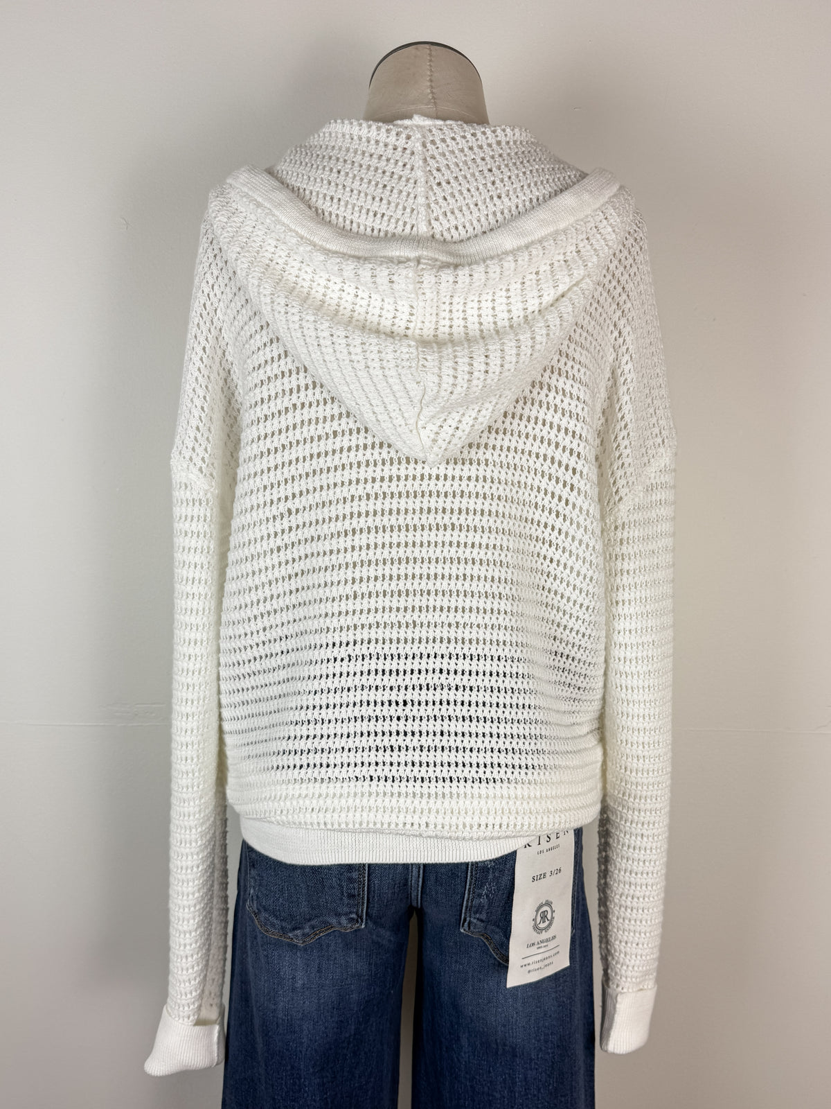 Mary Crochet Hoodie in White