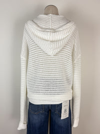 Mary Crochet Hoodie in White