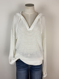 Mary Crochet Hoodie in White