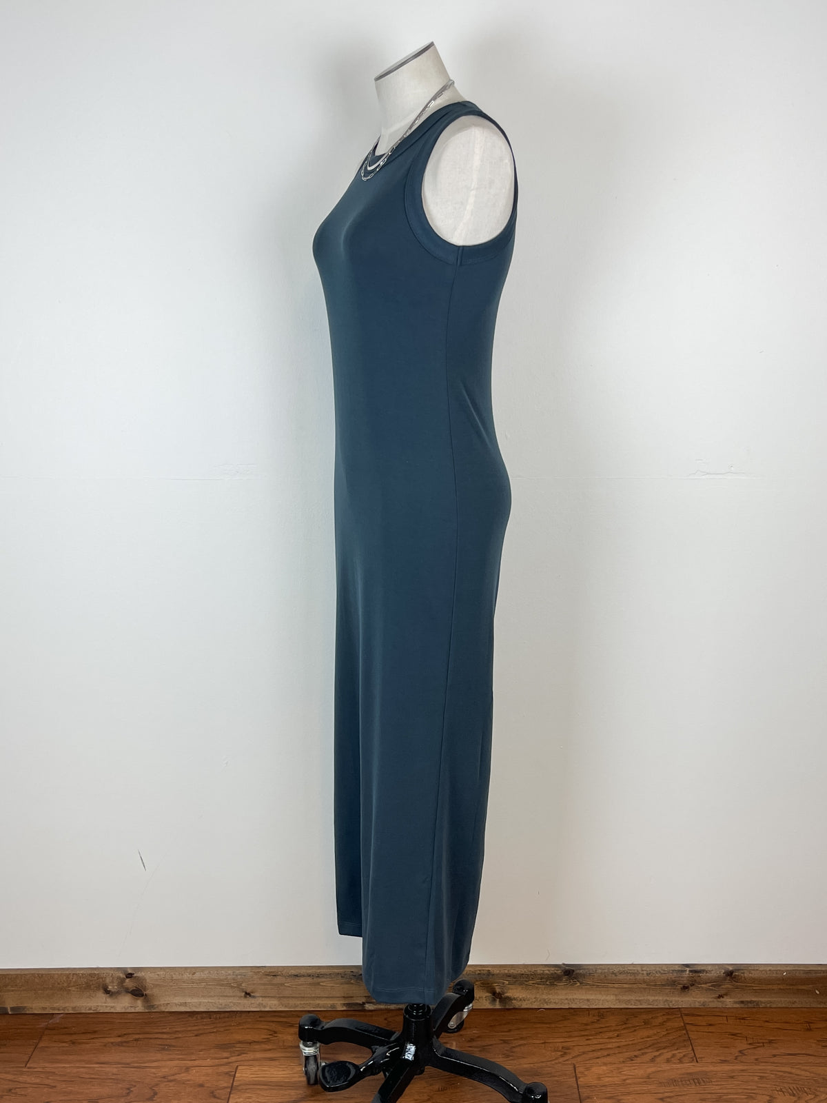 Payton Basic Maxi Dress in Charcoal Blue