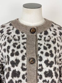 April Button Down Cardigan in Leopard