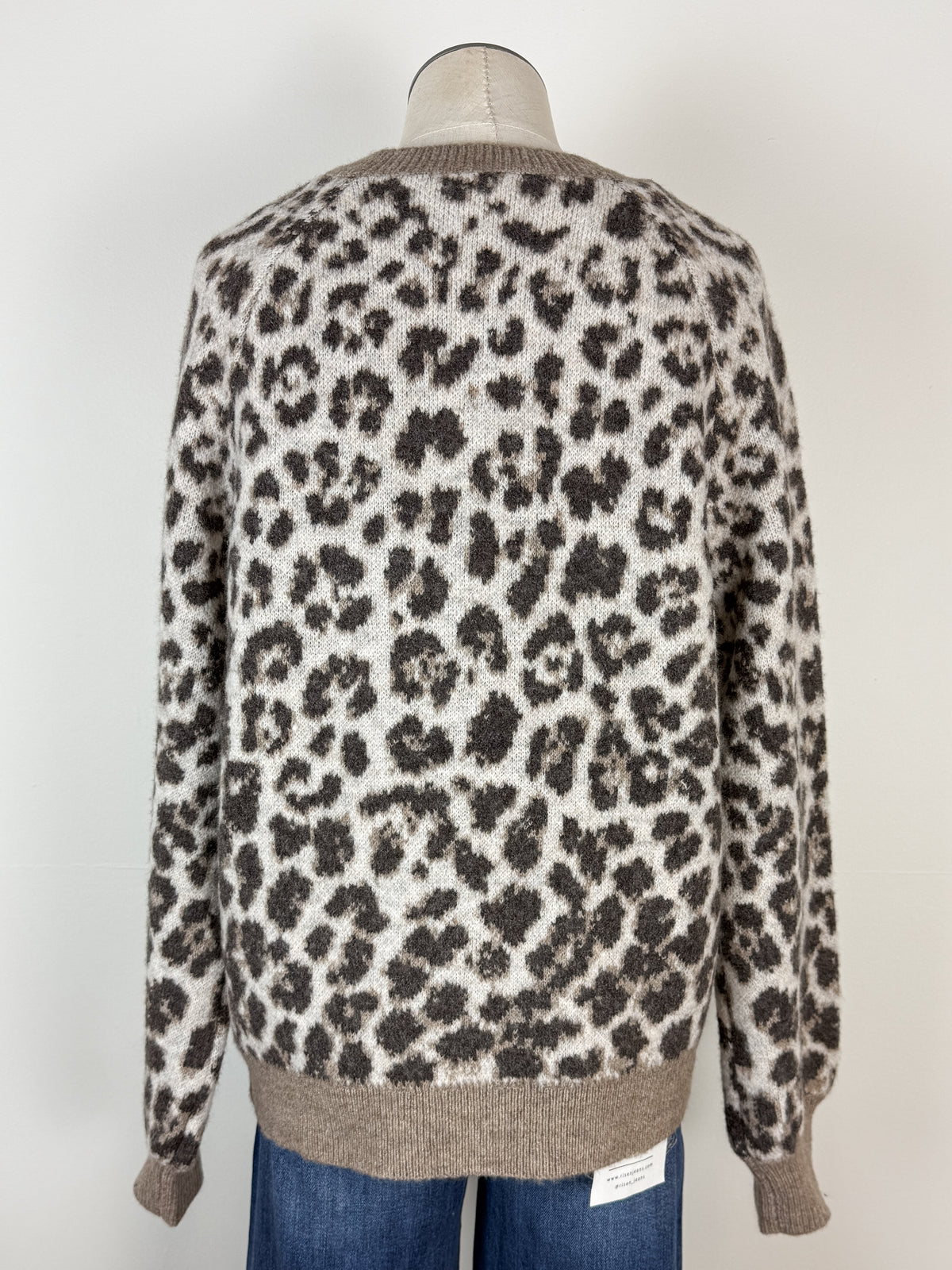 April Button Down Cardigan in Leopard