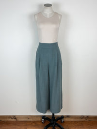 Sydney Linen Cropped Pant in Spruce