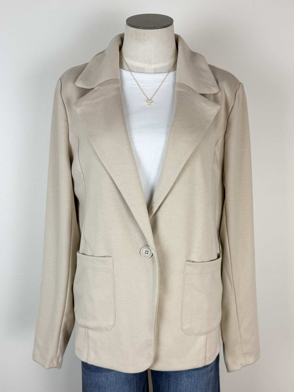 Presley Blazer in Stone