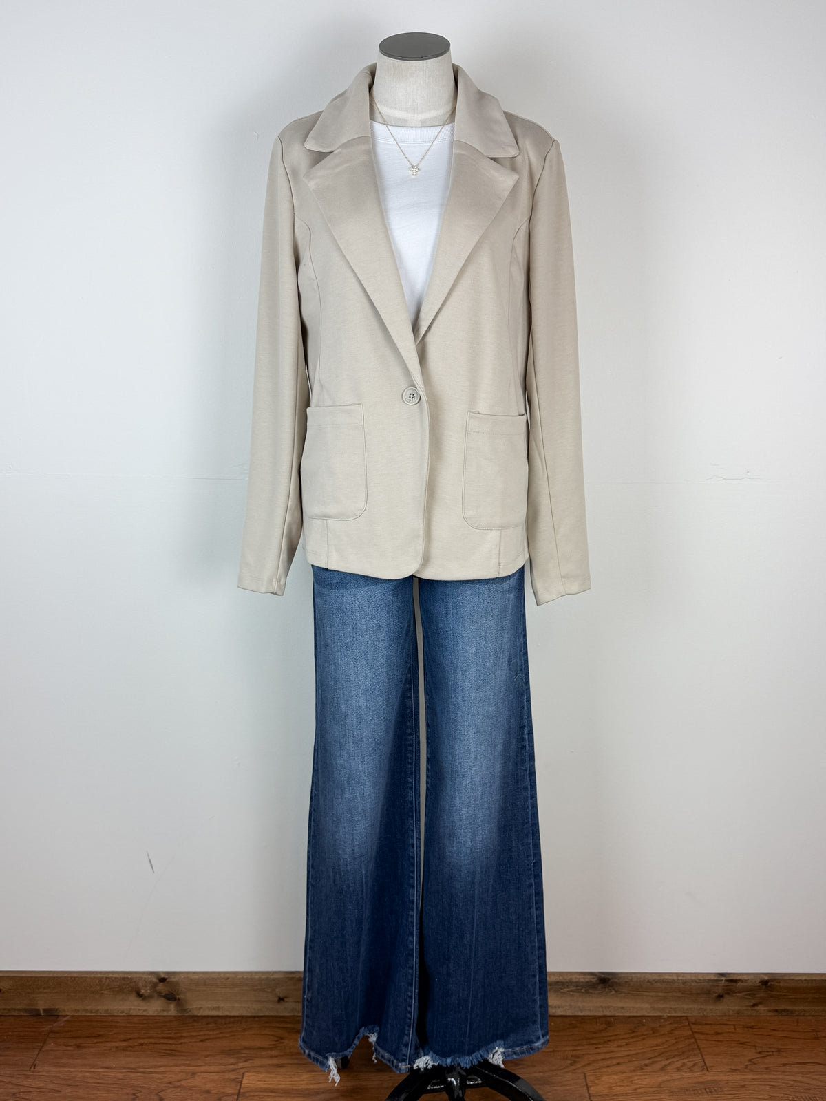 Presley Blazer in Stone