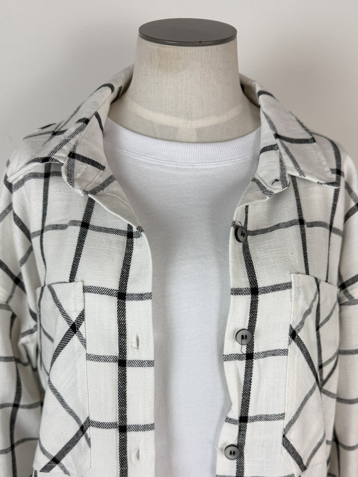 Zara Oversized Plaid in Black/White