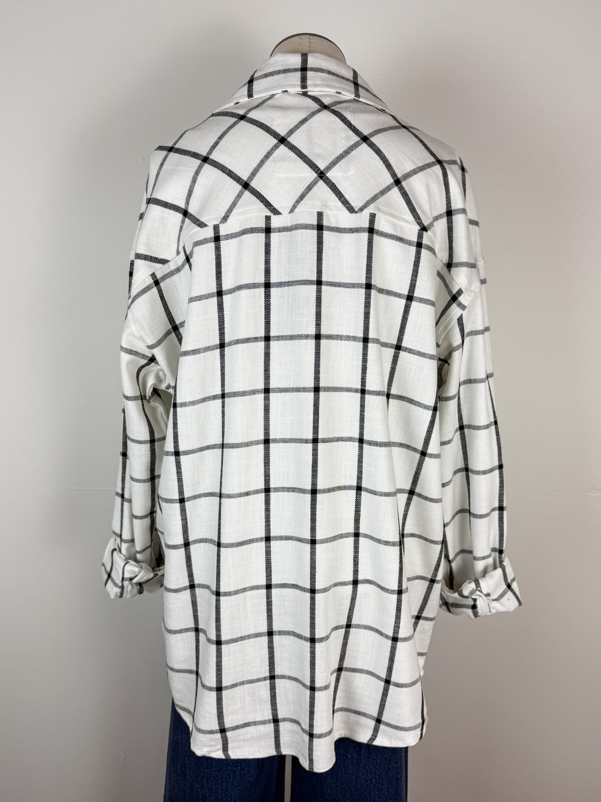 Zara Oversized Plaid in Black/White