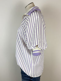 Kinsley Striped Blouse in Lavender