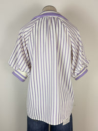 Kinsley Striped Blouse in Lavender