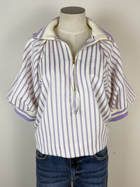 Kinsley Striped Blouse in Lavender