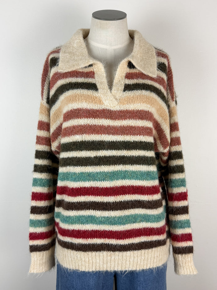 Blair Striped Sweater in Fall Mix